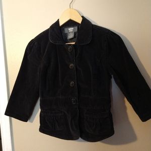 Cropped Velvet Jacket. Black.